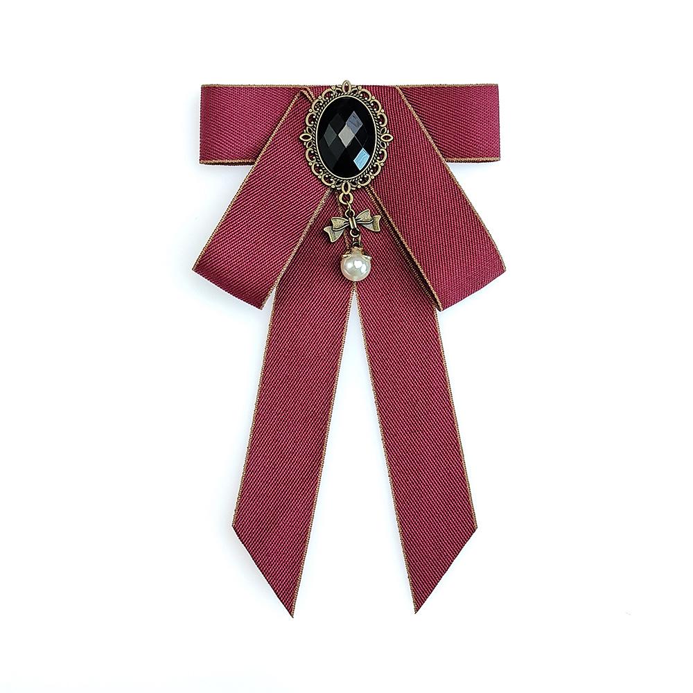 Einfarbige Fliege-Brosche im koreanischen Stil: Retro, Vielseitiges Modeaccessoire für Anzughemden