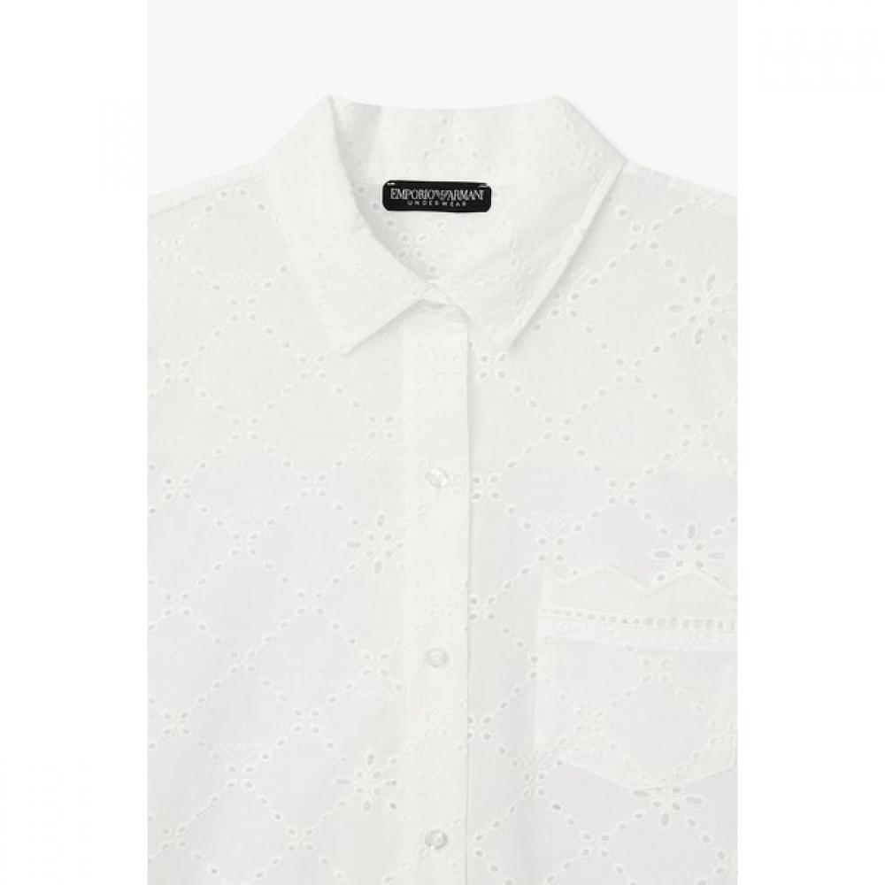 Emporio Armani Women Eyelet Lace Lounge Dress 0826119505
