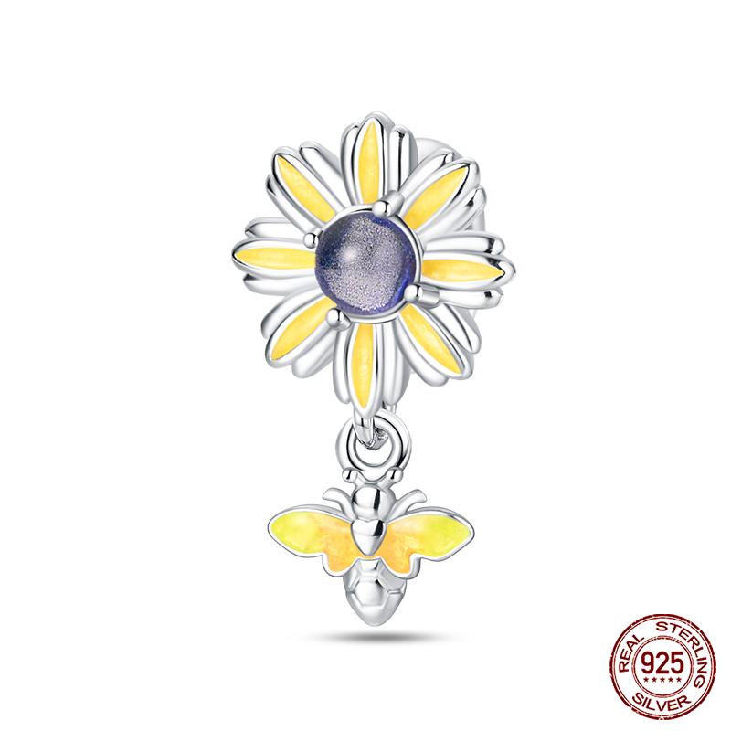 Original 925 Prata Esterlina Cor Mágica Camaleão Luminoso Série Charme Contas Adequado Ajuste Pulseira DIY Jóias Presentes