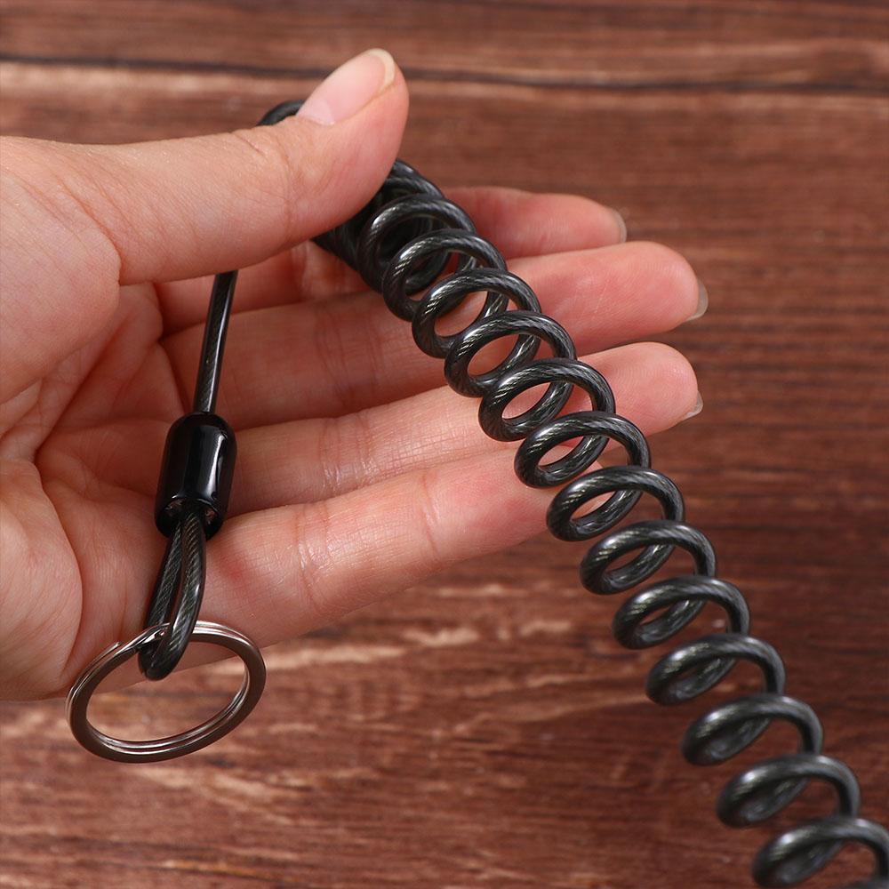 Key Lanyard Key Cord Fishing Missed Rope Fishing Coiled Lanyard Wire Spring Rope Fishing Lanyard