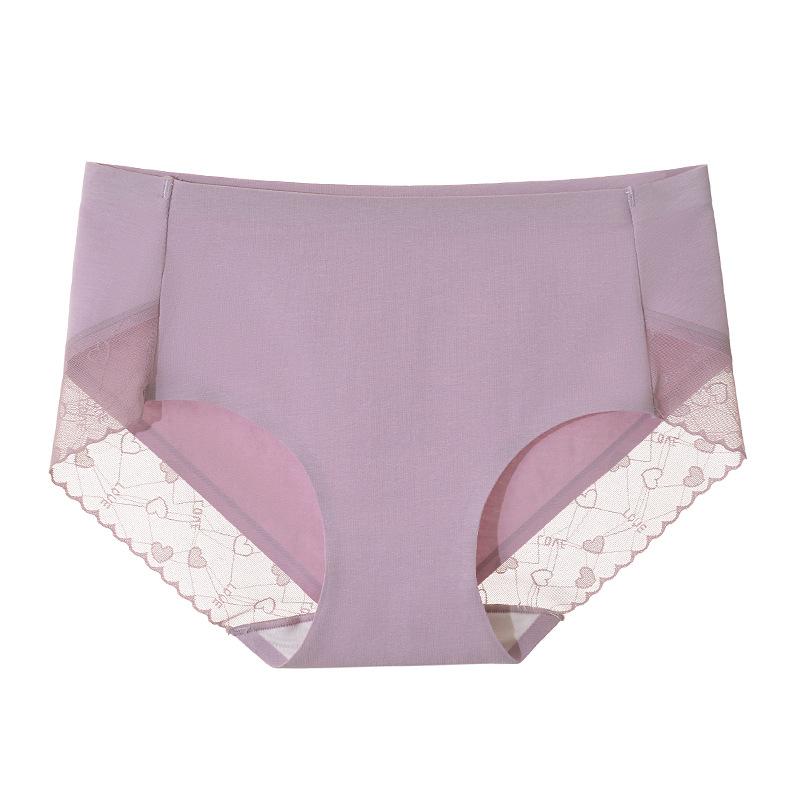 Chiloți Dama Talie Medie Fără Marcaj Mărime Mare Croi Antibacterian Dantelă Dulce Lenjerie de Corp