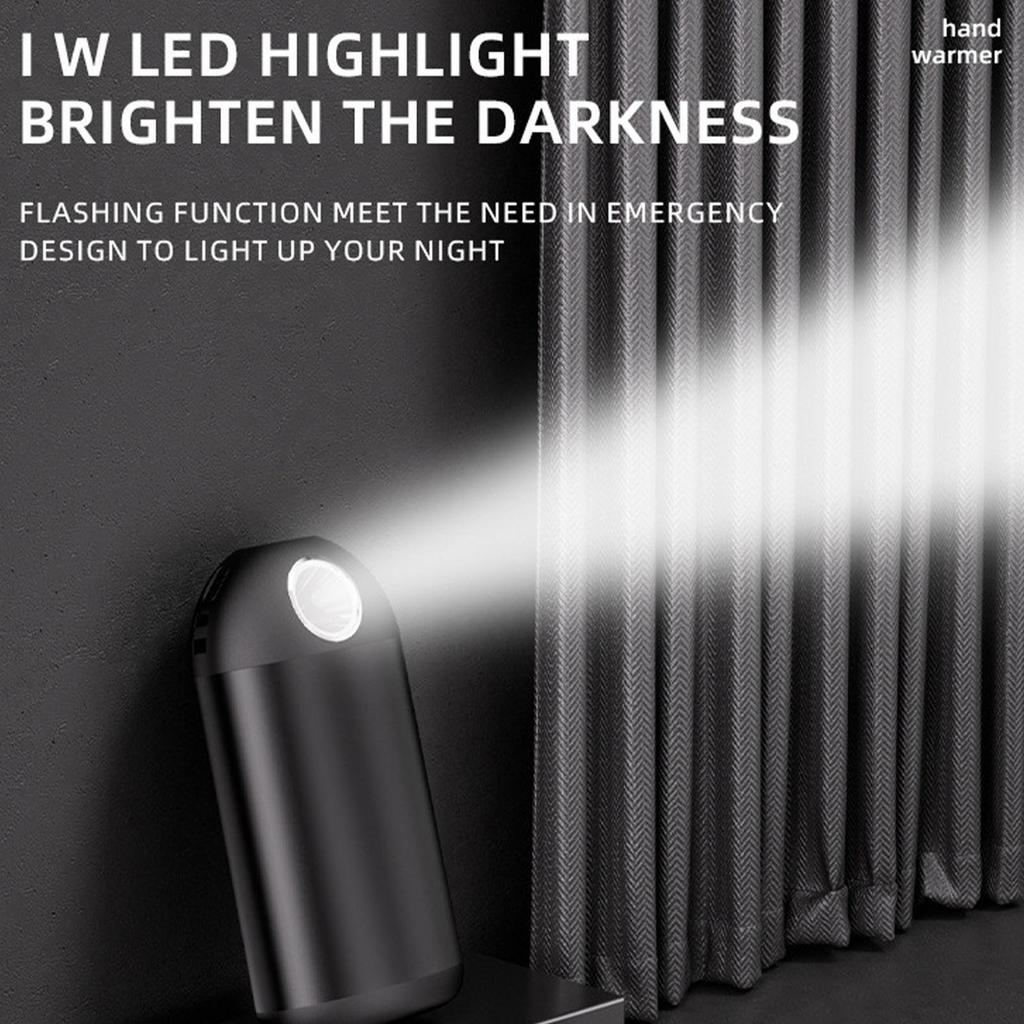 Heated Hand Warmers Rechargeable Hand Heater Power Bank 5000mAh With Lights Portable 3-Level Temperature Pocket Heater For