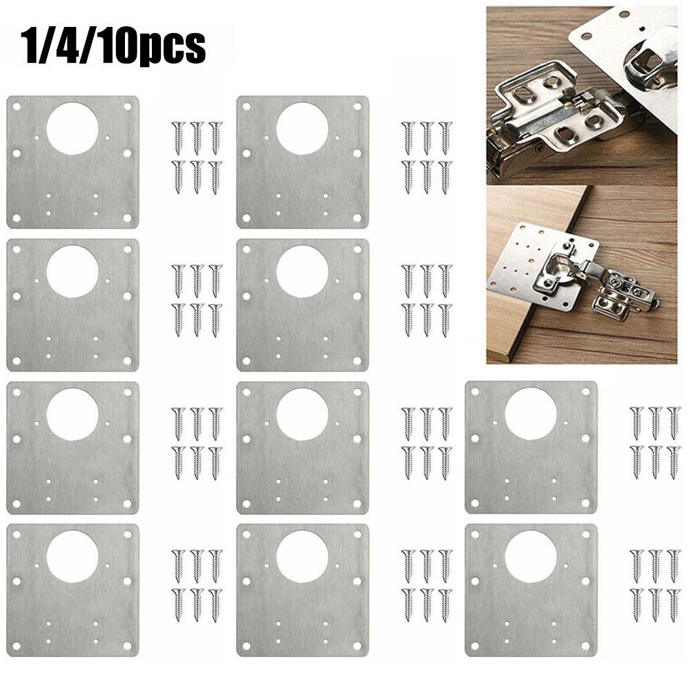 Stainless Steel Hinge Repair Plate Acccessories Cupboard Door Drawer