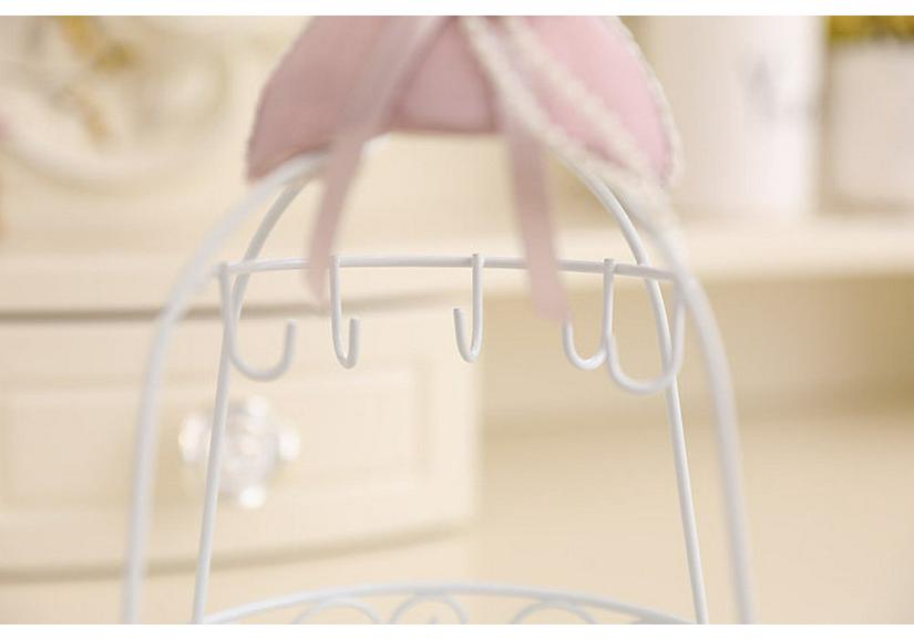 Nordic Female Jewelry Stand: Creative Pink Crystal Ornament Display Rack - 5-Piece Set
