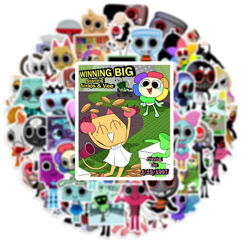 50 Pcs Dandy'S World Stickers Cute Dandy'S Stickers For Laptop And Water Bottle Girl Phone Bike Skateboard Children'S Teens Gift