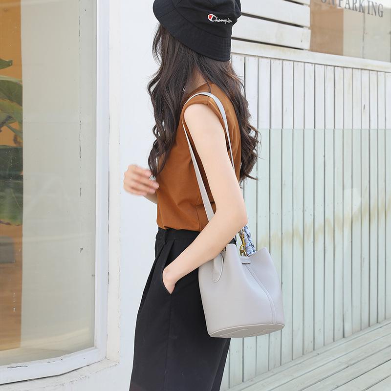 Genuine Leather Large Capacity Vegetable Basket Bag 2024 - High-End Women's Shoulder Crossbody Handbag