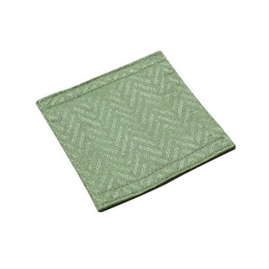 Cleib Herringbone Water-Repellent Coasters, Set of 10, Approximately 12x12cm, Green, FS006