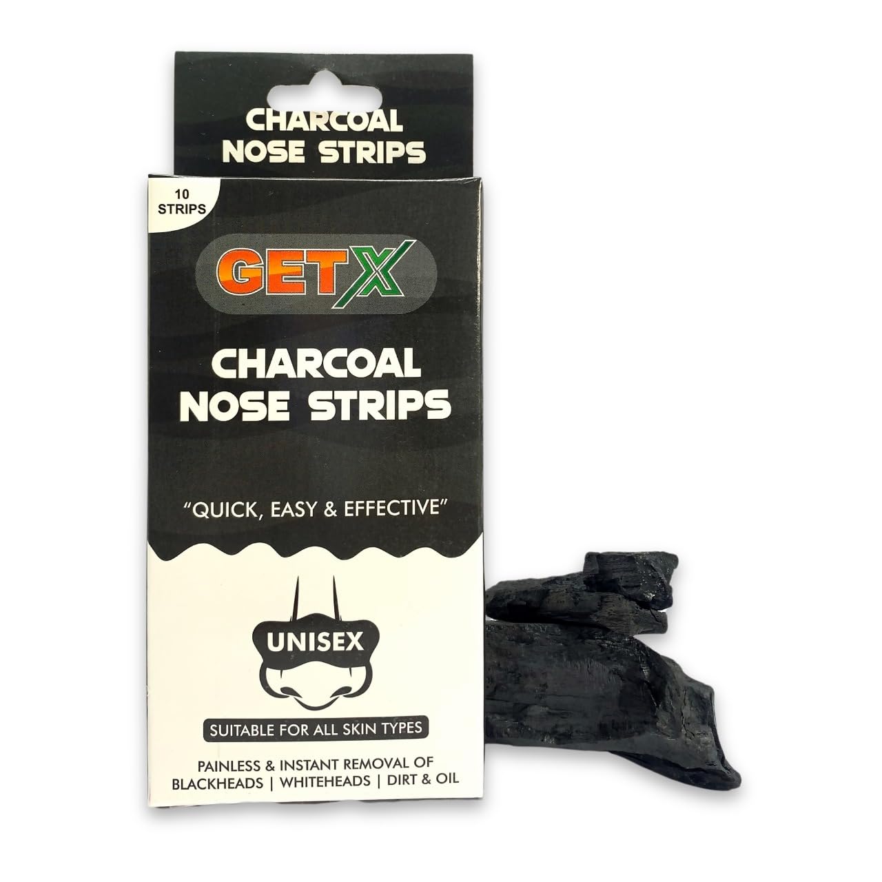 

GETX Charcoal Nose Strips, Deep Cleansing Nose Pore Strip for Men & Women | Reduces & Prevents Blackheads, Whiteheads, Dirt and Oil | Cleanses Po
