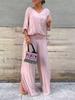 2024 Summer Women's Solid Color Chiffon Set - European & American Fashion