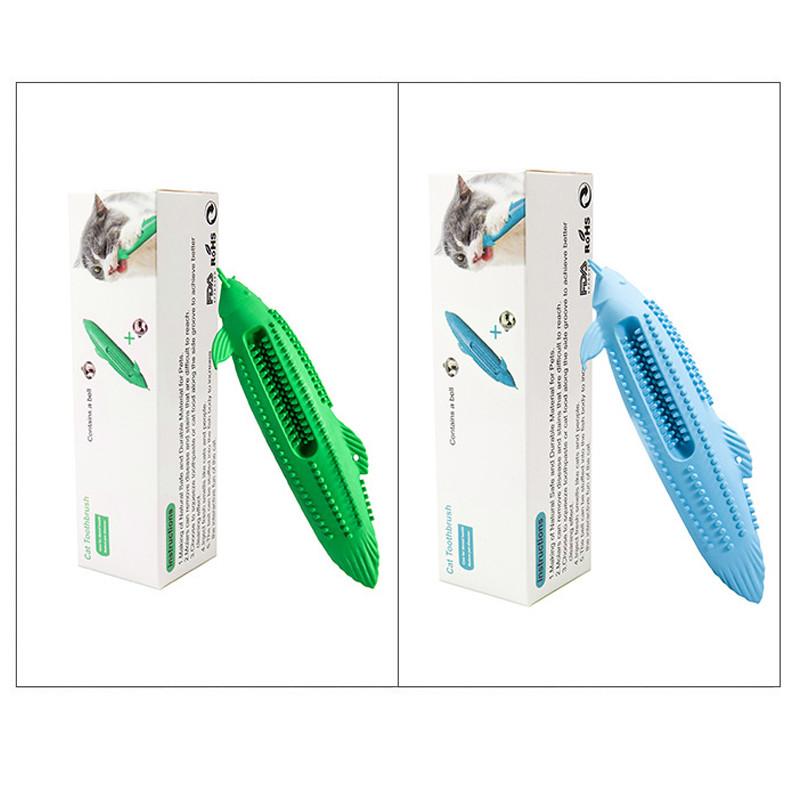 interactive cat toothbrush