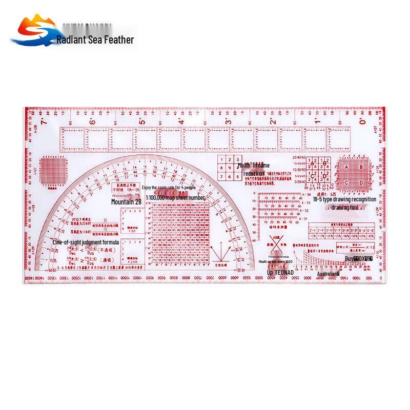 Multi-functional Tactical Map Reading Ruler
