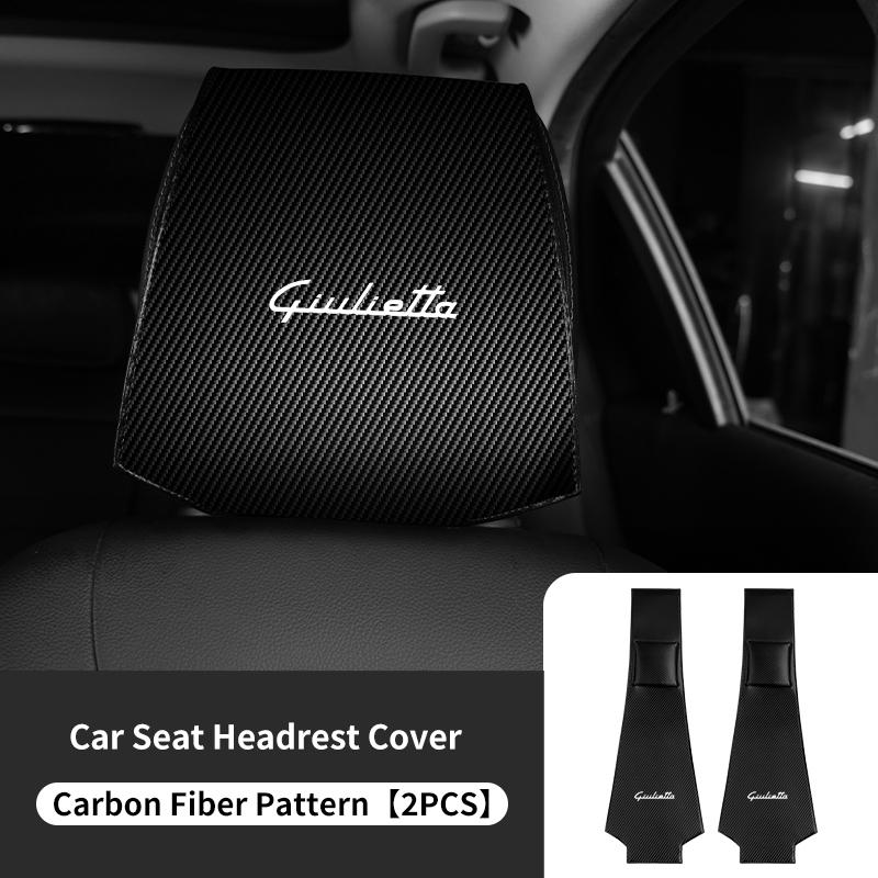 For Alfa Romeo Car Styling Headrest Case Anti-Dirty Dustproof Protective Cover GT Stelvio F1 Brera Volante Tonale Gloria Disco