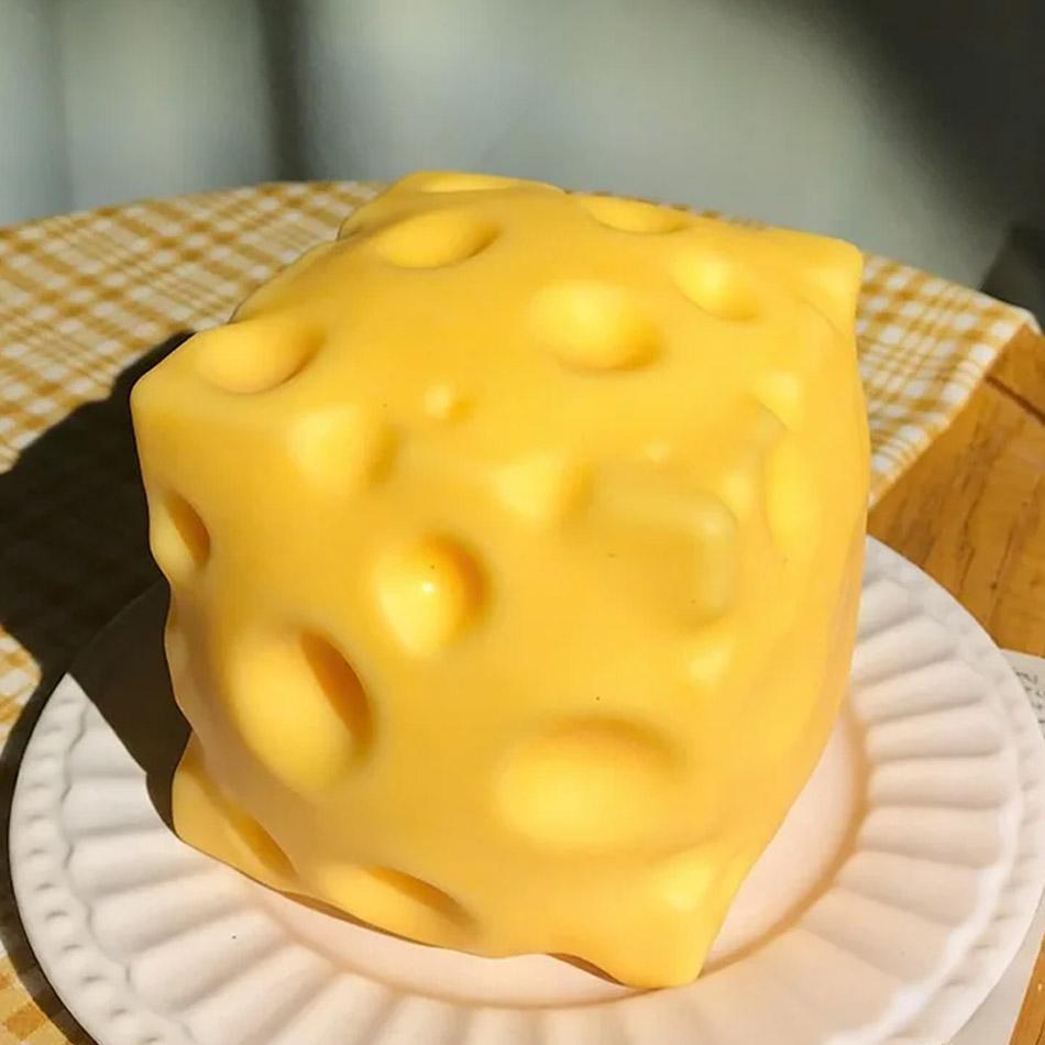 New Giant Cheese Squishy Toy Super Large Slow Rebound Stress Relief Moldable Squeeze Ball Fidget Toy Gift For Adults Kids