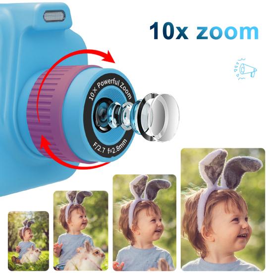 Kids Print Camera Digital Toy SLR HD-compatible Pixel with Dual Cameras Selfie Mode