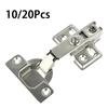 10/20 Pcs Hinges Cold Rolled Steel Hydraulic Cabinet Door Hinge Damper Buffer Soft Quiet Closing for All Cupboard Furniture
