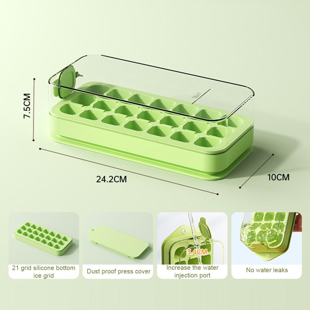 Quick Ice Cubes Making Box With Lid Sealed Easy Cleaning Ice Maker For Whiskey Cocktail