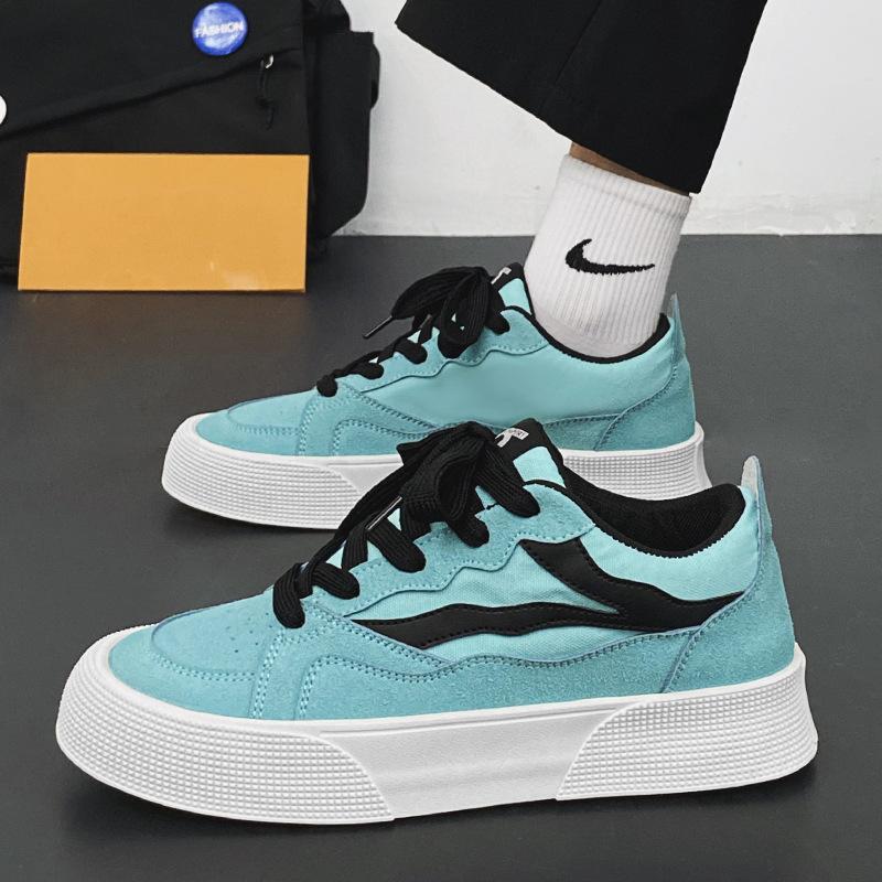 

Мужская парусиновая обувь, новинка 2024 года, дизайнерская повседневная обувь для мужчин, удобные универсальные кроссовки на платформе, Zapatillas De Hombre 43 озеро синий