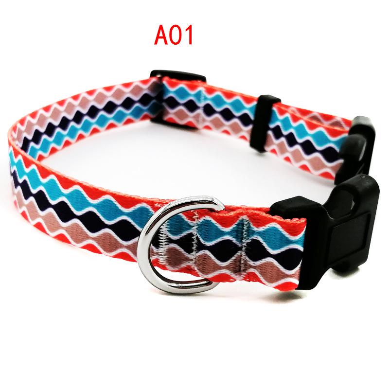 

Ошейник и поводок для собак с цифровым принтом в богемном этническом стиле Collar S:1.5*40cm