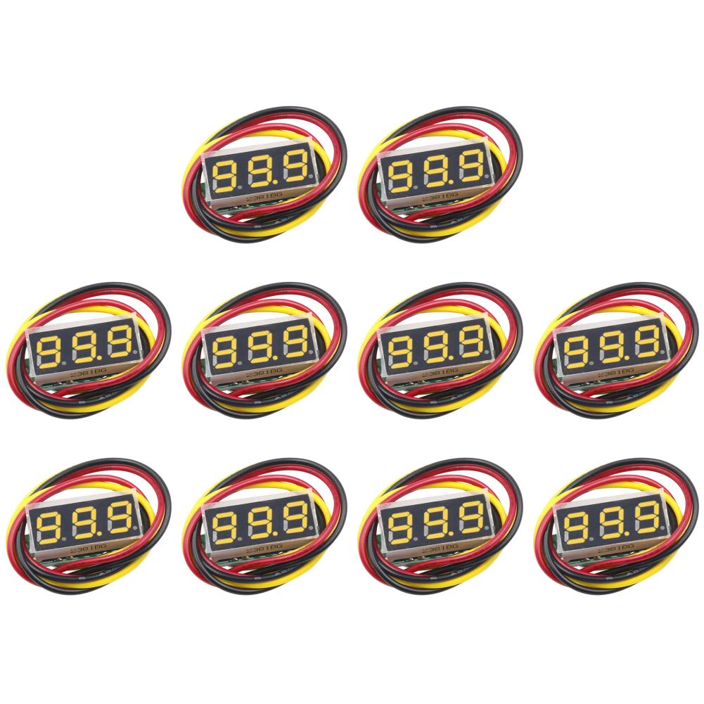 5/10PCS Digital Voltmeter DC 0-100V Mini Voltage Tester LED Screen Digital Voltage Tester Mini DC Voltmeter Measurement Tools