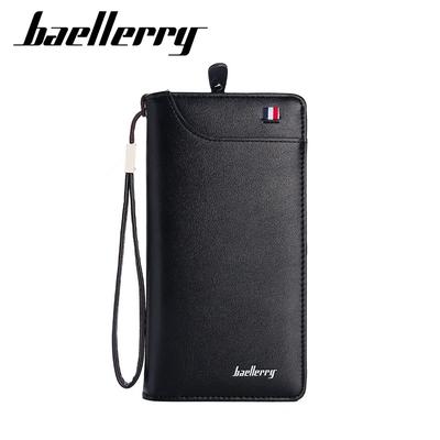 Cartera larga de diseño de negocios para hombre, tarjetero de identificación Vintage, cartera para hombre, bolsos de moda, monedero, carteras