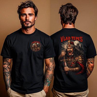 Der Pfählefürst von Walachei Gotische Geschenkidee | Dunkles Geschenk für Horrorfans | Dunkles Mittelalterlicher Krieger Vlad Dracula T-Shirt