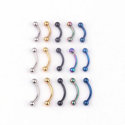 Chirurgischer Edelstahl Ohrring Curved Barbell Augenbrauen Ring Body Piercing Schmuck