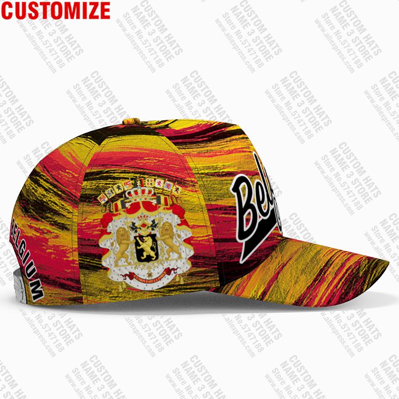 Belgium Baseball Cap Custom Made Name Belgie Team Logo Be Hat Bel French Travel Belgique Nation Belgien Flag Po Headgear