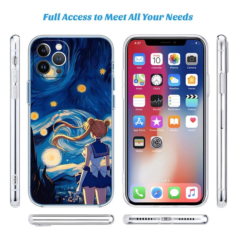 S-Sailors-Wallpaper M-Mond Transparente Handyhülle für Motorola Moto Edge 20 30 40 50 S30 Fusion Ultra Pro Neo Lite