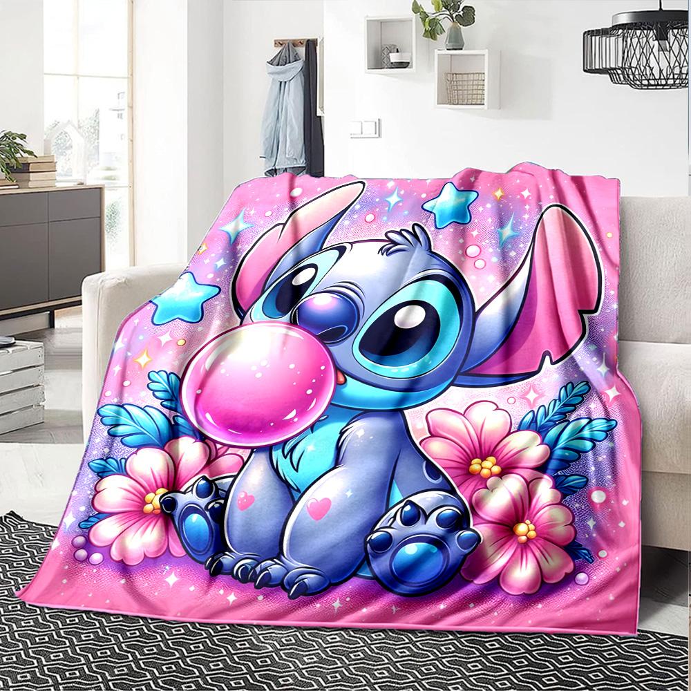 1pc S-Stitch13 Blanket, Gift, for Men and Women, Soft Blanket, Good for Sofa Bed Couch Travel, Lightweight Flannel Blanket