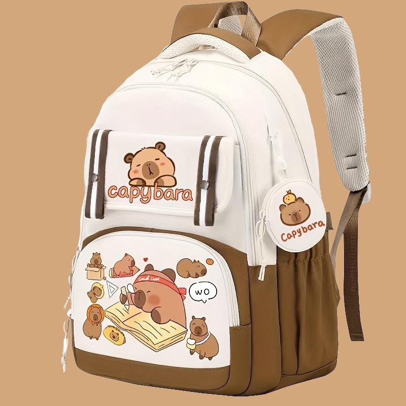 New Capybara Kapibara Printed Backpack Foreign Trade Campus Male and Female Versatile Student Leisure School Bag