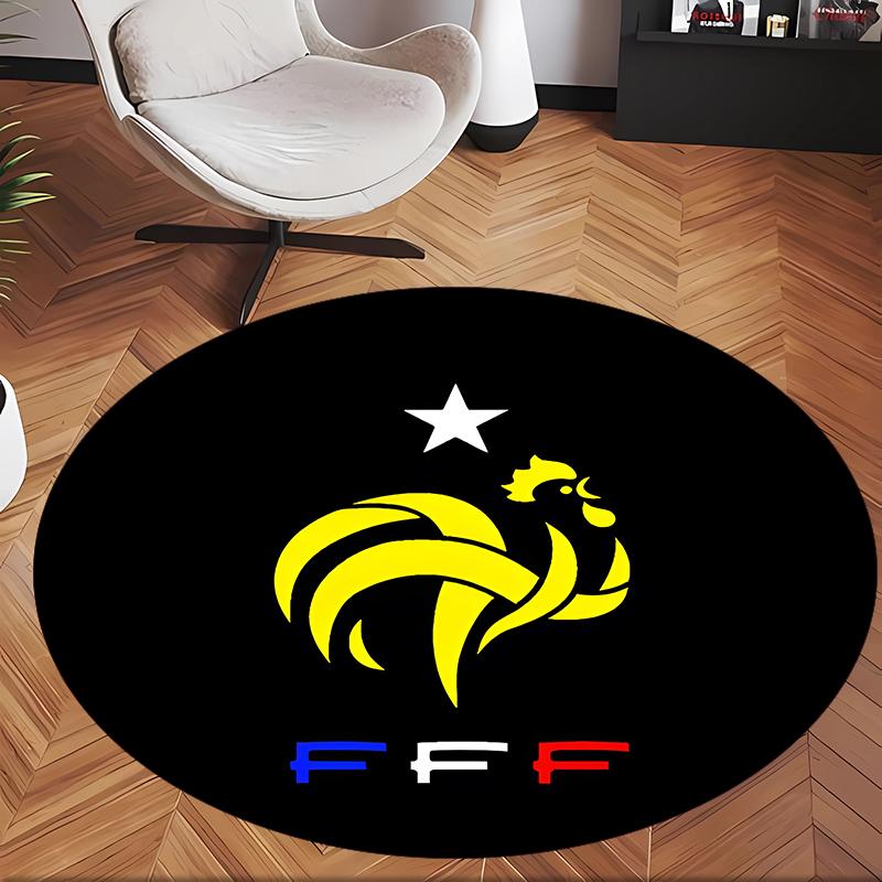 Federation Francaise De Football (1) Round Office Rug Decorative Floor Rug for Office Bedroom Living Room and Home Space