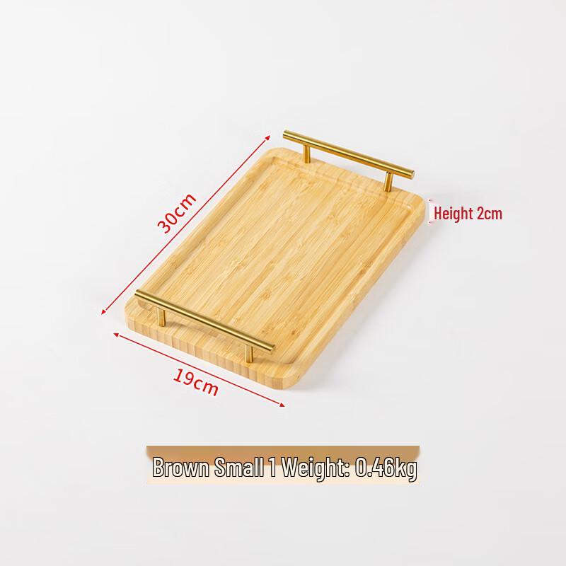 Новый прямоугольный чайный поднос в китайском стиле с ручкой Small 19x30x2cm