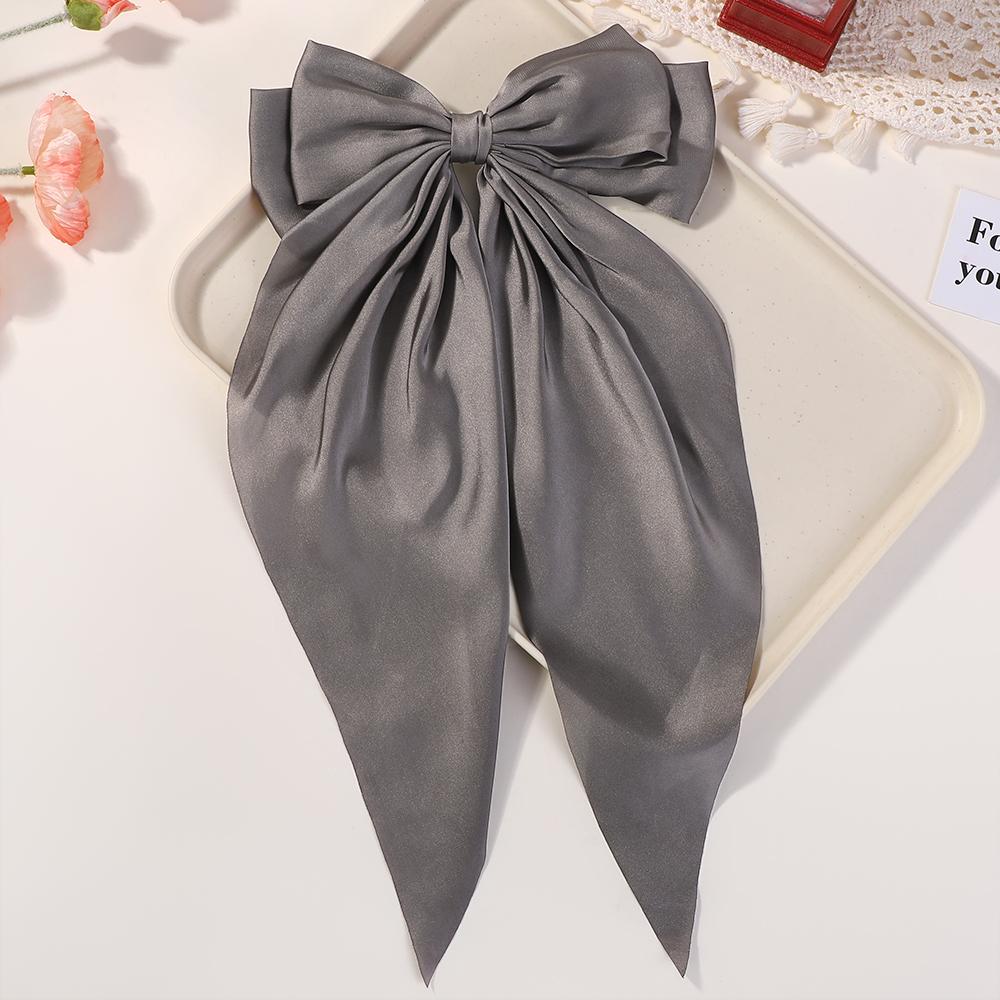 BABY BOWS Big Satin Rhinestone Long Tassel Bowknot Streamer Hair Clip for Women Girls Hairpin Barrette Headwear Hair Accessories