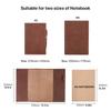 Dropship Vintage Full Grain Crazy Horse Leather A5 Notebook Journal Cover Custom Minimalist Handmade Book Sleeve Pen Holder