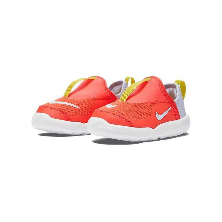 Nike Lil Swoosh Bright Crimson Low-Top Sports Casual Shoes Baby Sneakers Orange Gray AQ3113-606