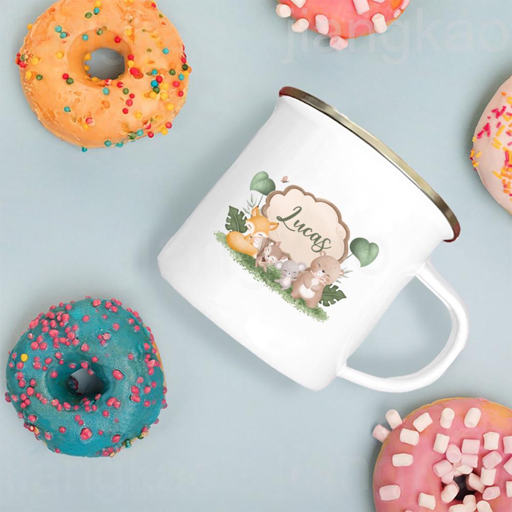 Personalized Mug Kids Hot Chocolate Custom Name Mug for Boys Kids Handle Mugs Boys Girls Birthday Favors Gift Child Shower Gifts