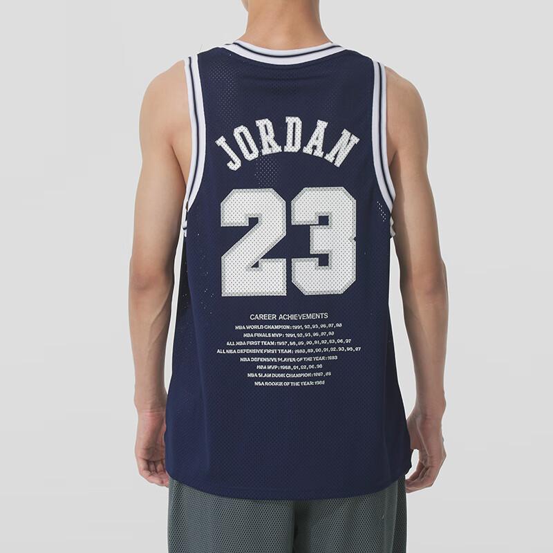 Jordan Michael  Comfortable Breathable Sports Sleeveless Vest Men tops Navy-Blue HF9376-410