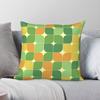 Retro Green Orange Leaves Pillowcase Polyester Linen Velvet Printed Decorative Throw Pillow Case Sofa Seater Cushion Case X