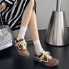 Leather retro women's spring new versatile casual ballet running sports shoes