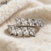 Effie Queen 100% S925 Silber 14k Gold Marquise Geformter Zirkonia Ring Einfacher Schmuck für Damen, Herren Hochzeitsfeier Bankett SR306