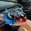 Solar Powered Car Air Freshener Rotating Airplane Decor Auto Fragrance Dispenser with Essential Oil for Vehicle Interior