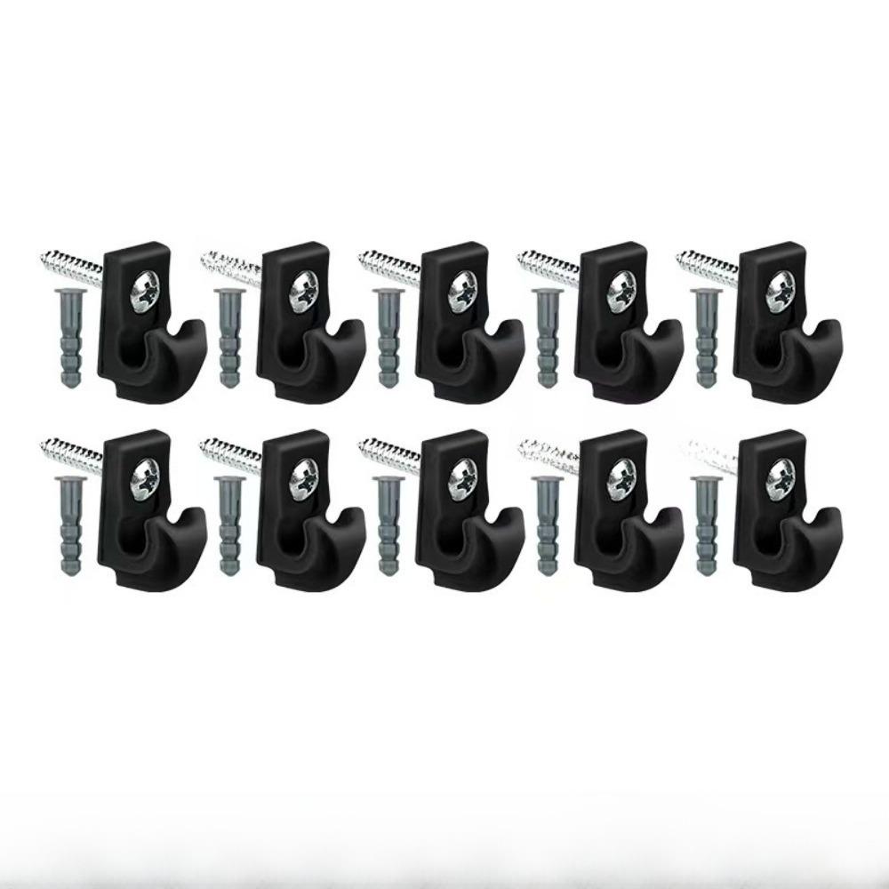 10pcs/set Weatherproof Hanger Hooks Plastic Patio Clips Wire Bundle Holder  Kitchen Bathroom Storage