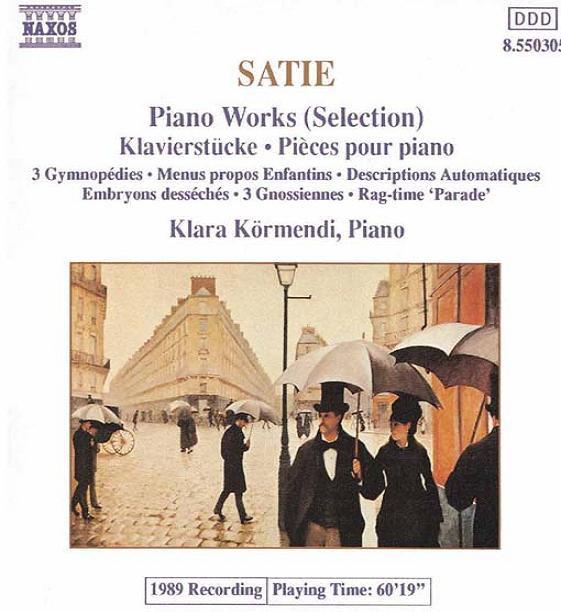 

CD E. SATIE - PIANO WORKS SELECTION 8550305 Naxos 1994 Japan Classical Used