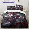 Vampire Schoolgirl  Pattern Bedding Quilt Set  Home Decoration  Gift (1 * duvet cover + 2 * pillowcase  without core)