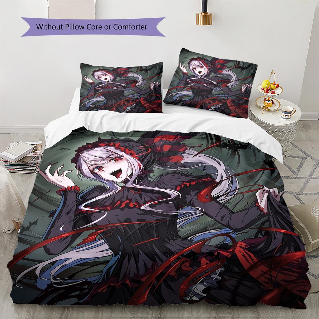 Vampire Schoolgirl  Pattern Bedding Quilt Set  Home Decoration  Gift (1 * duvet cover + 2 * pillowcase  without core)