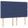 Box Spring Bed with Mattress Blue 160 x 200 cm Fabric
