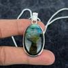Labradorite Gemstone Handmade 925 Sterling Silver Jewelry Pendant 2.05" M-2848