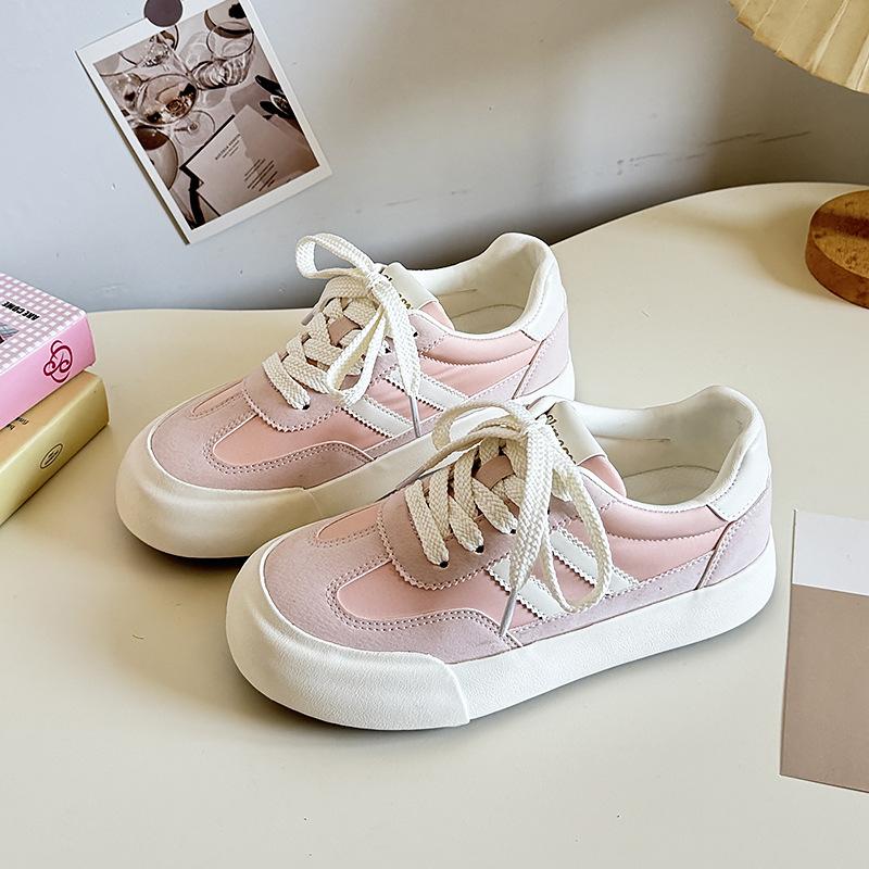 Fashion 2025 Hong Kong Style Vintage Flats hoes Ladies Agan Shoes Thick Platform Shoes Breathable Shoes Leisure Minority Agan shoes