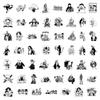 10/30/50/100pcs ONE PIECE Cartoon Stickers Black White Anime Decals DIY Journal Fridge Guitar Reward Cool Luffy Graffiti Sticker