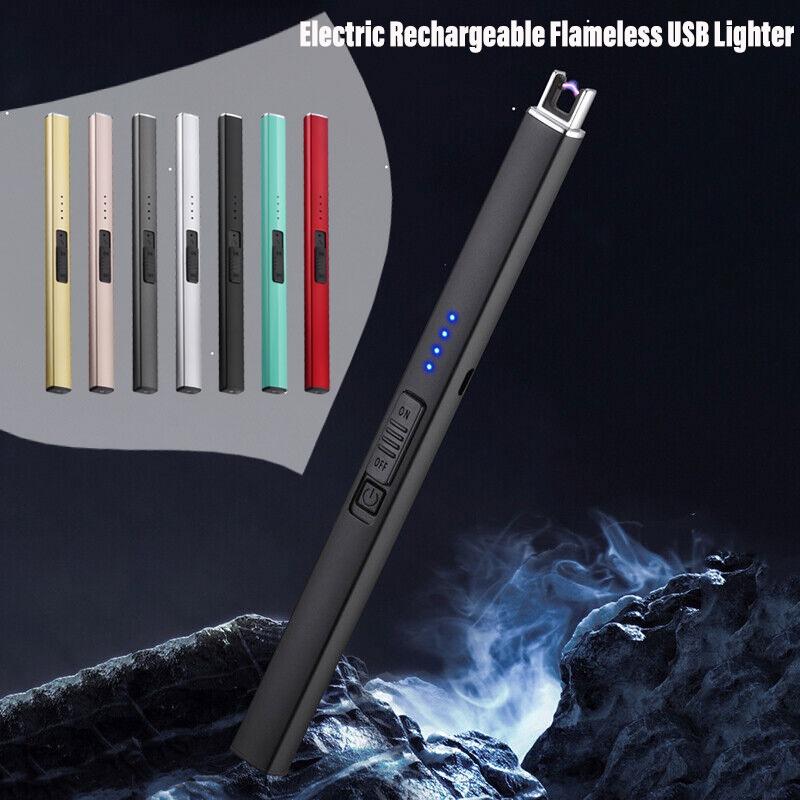 Long Handle Ignition Gun Stick Usb Arc Charging Windproof Rechargeable Metal Material Characters)
